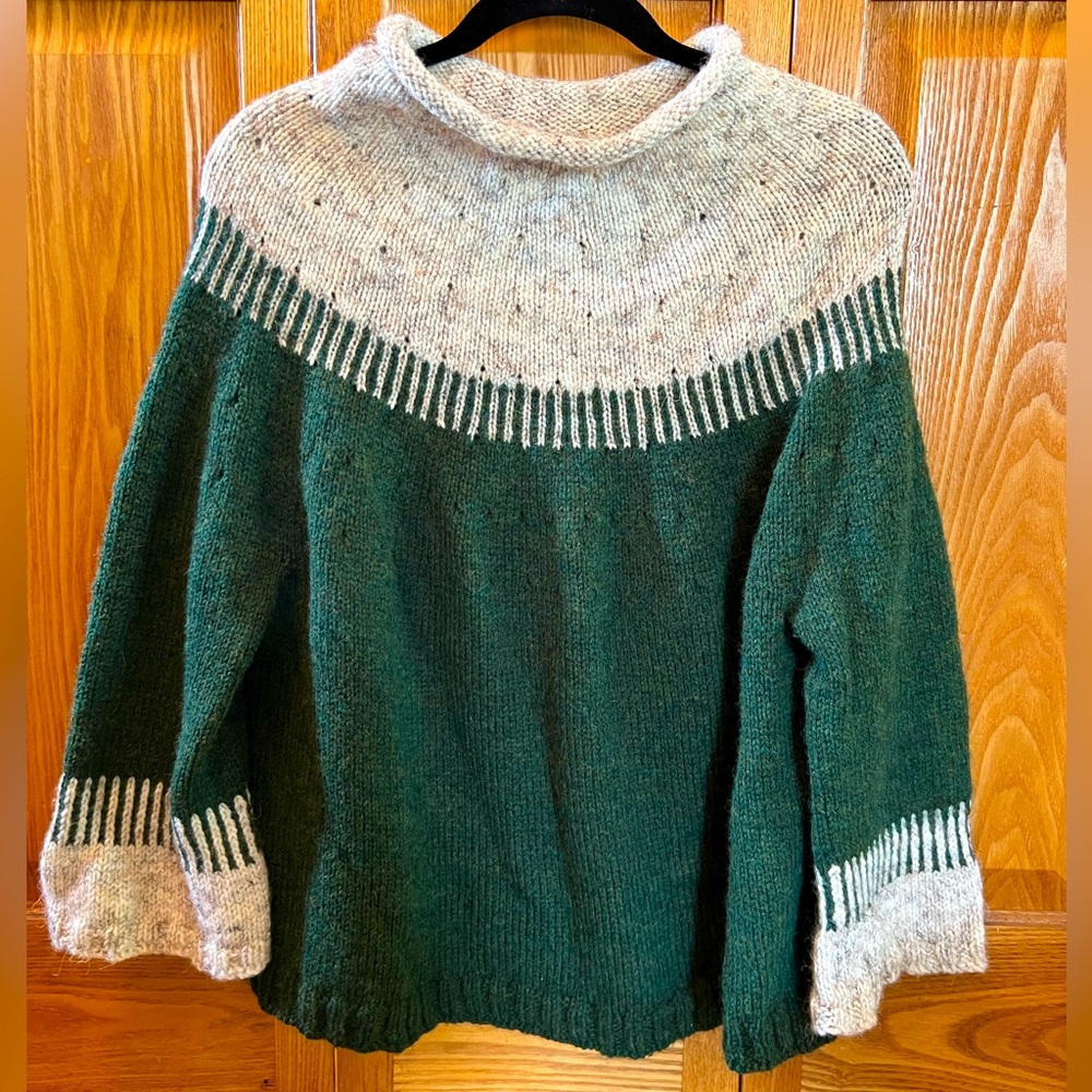 Handmade Crochet Wool Mockneck Sweater